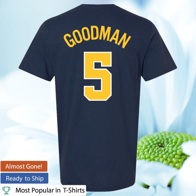 Michigan Wolverines Men's Basketball Student Athlete #5 Oscar Goodman Tshirt | The M Den Official Merch Store Shop
