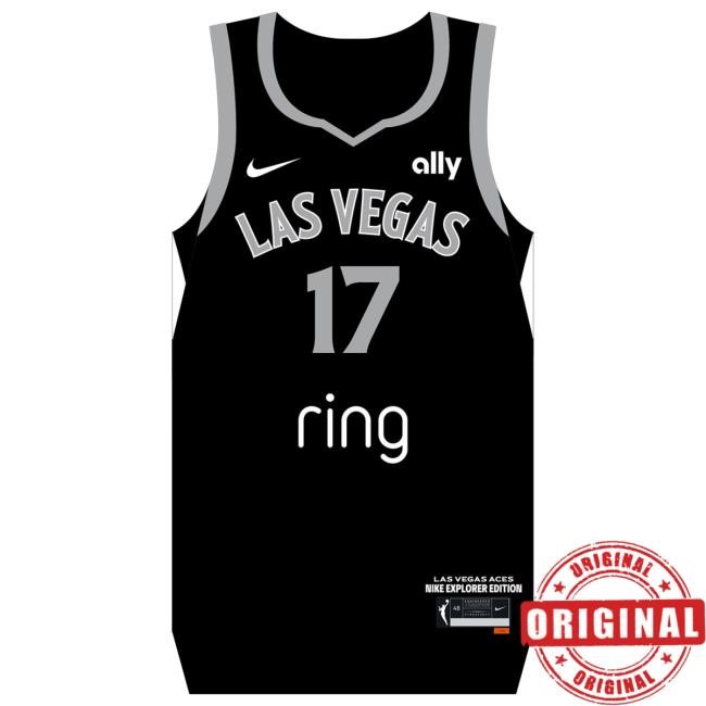 Nike Las Vegas Aces Megan Gustafson Explorer Jersey Shirts