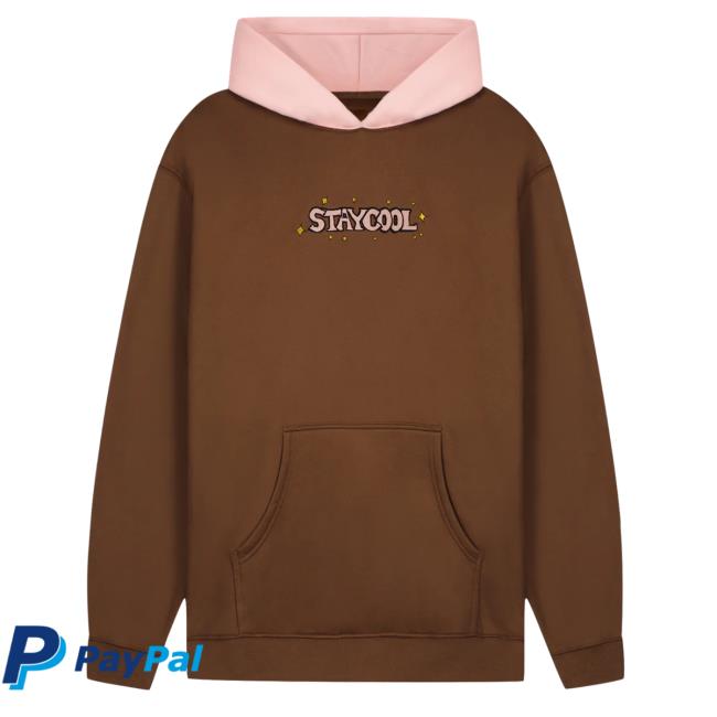 Official Stay Cool Clothing Store Staycool Sparkle Hoodies Chocolate/Pink StaycoolNyc