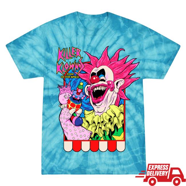 Official Cavity Colors Killer Klowns Spikey's Puppet Show 3D Tie Dye Sweatshirts Cavitycolors