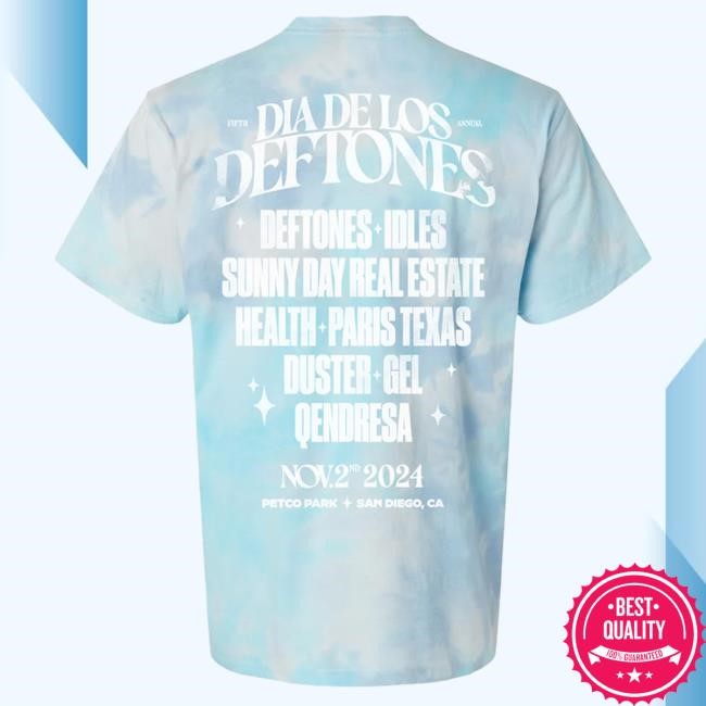 Official Deftones Merch Store Deftones DDLD '24 Tie Dye Cloud Tshirt Deftones Shop