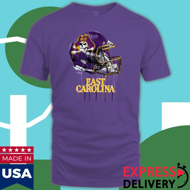 Official East Carolina Pirates Original Dripping Football Helmet Hoodie