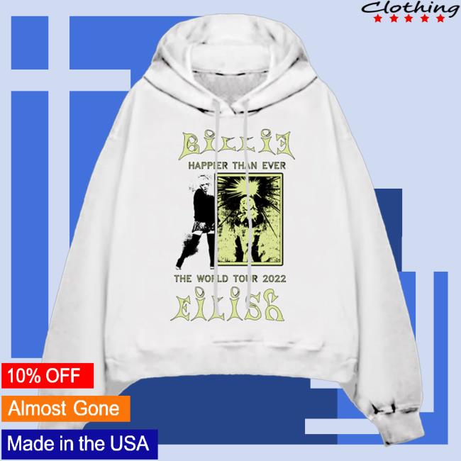 Official Interscope Records BillieEilish Merch Clothing Store Billie Eilish Look Away Off White Tour Hoody