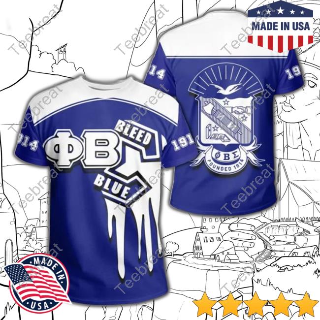 Phi Beta Sigma Bleed Blue 3D tee shirt