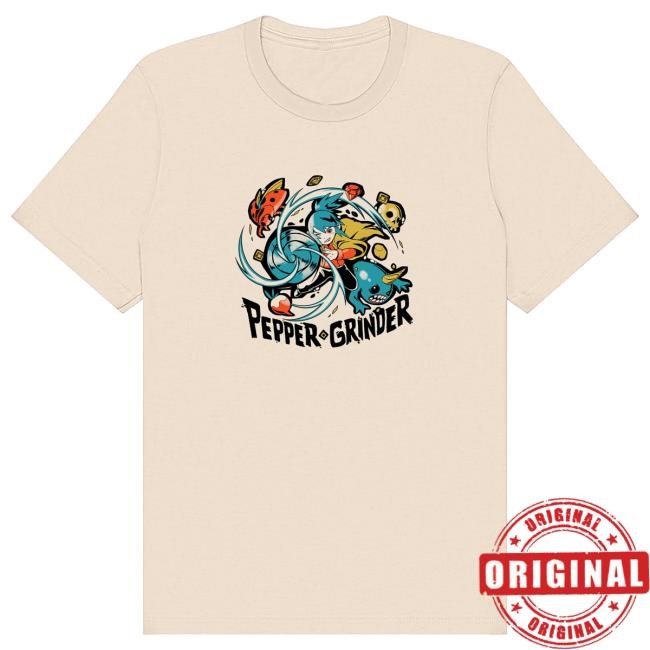 Official Devolver Digital Merch Shop Pepper Grinder Drill Rush Shirt