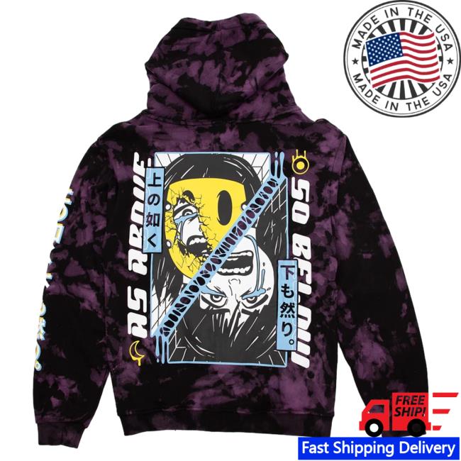 Official Philip Defranco Merch Store Beautiful Bastard As Above So Below - Tie Dye Zip Pull Over Hoodie Beautifulbastard Philipdefranco Shop