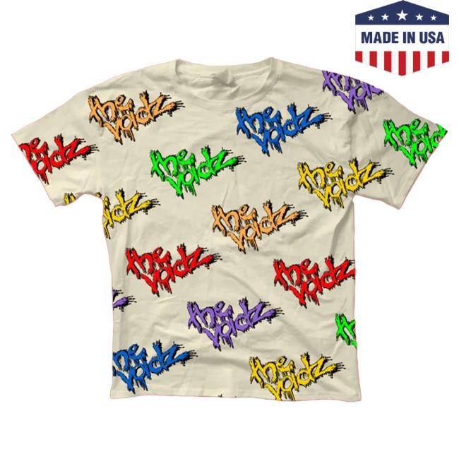 Official Cult Records The Voidz Merch The Voidz All Over Multicolor Sludge T-Shirt