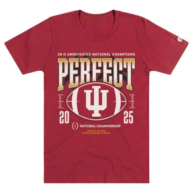 Sturdy Build Indiana Hoosiers 2025 Perfect Season Tee Homefield Apparel
