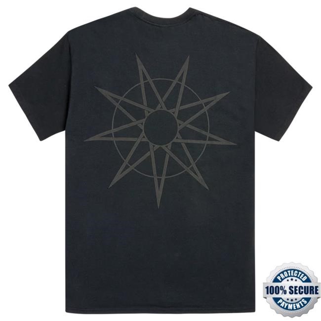 Official Slipknot Official Store Merch 9 Point Star Black Tee