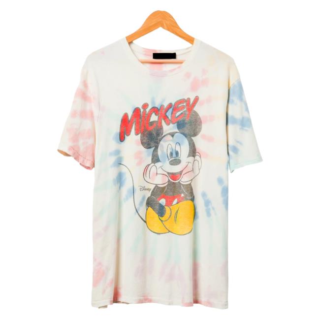 Official Junk Food Apparel Clothing Store Shop Junkfoodclothing Unisex Mickey Mouse Sitting Vintage Shirt New in Tie Dye