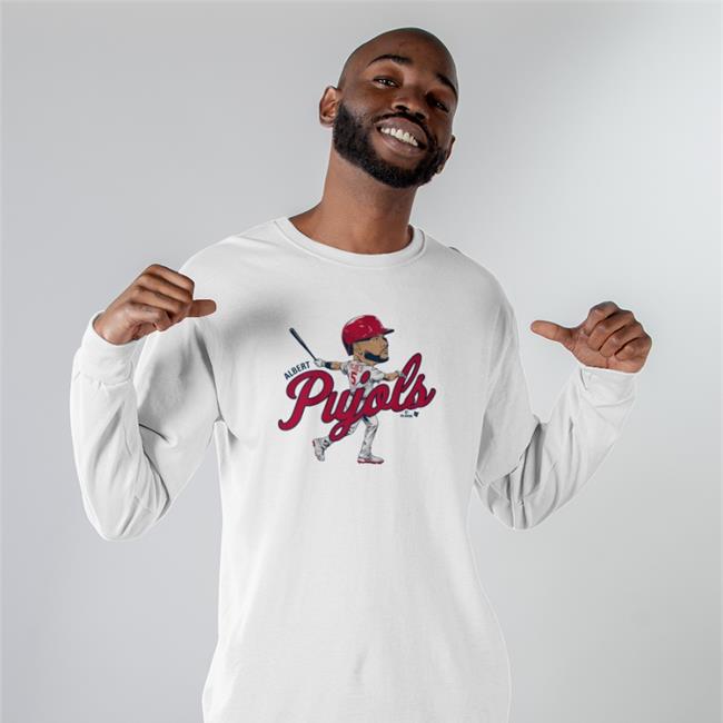 Albert Pujols Caricature Long Sleeve Shirt