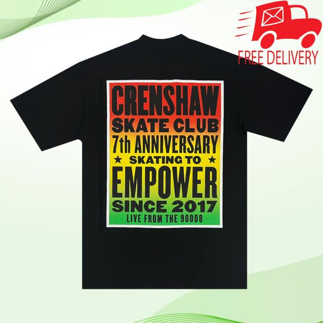 Official Crenshaw Skate Club 7Th Anniversary Tee CrenshawSkateClub