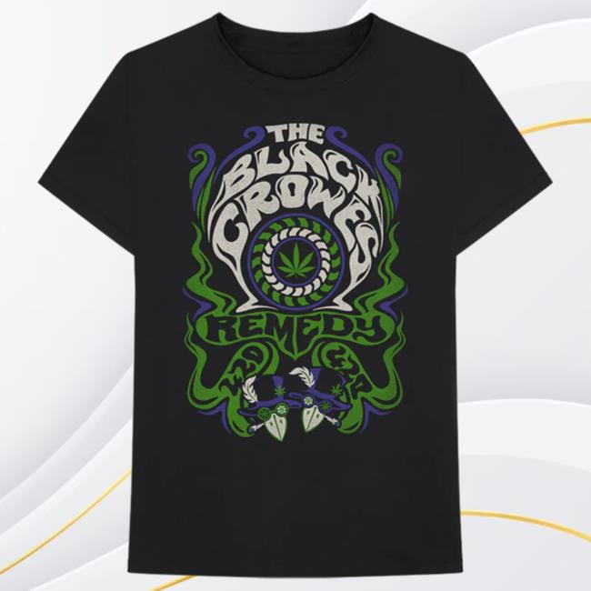 Official The Black Crowes Remedy 420 Black T-Shirt