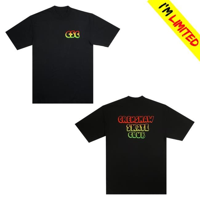 Official Crenshaw Skate Club Gradient Og Logo T-Shirts