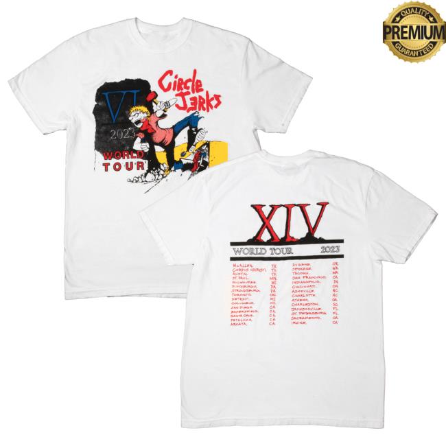 Official Kings Road Merch Store Circle Jerks VI 2023 Tour T-Shirts (White) Kings Road Shop CircleJerks