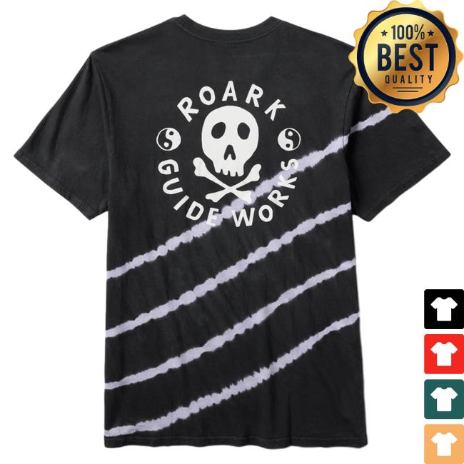 Official Roark Clothing Store Shop Guideworks Skull Tie Dye Hot Shirt Black Tie-Dye
