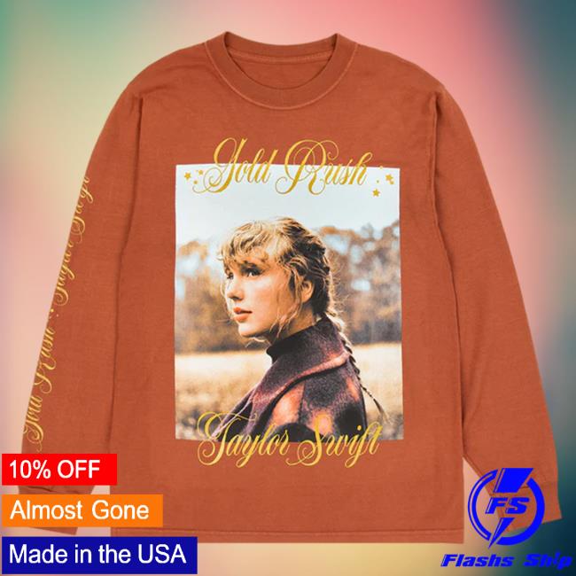 Official Taylor Swift Merch Store evermore Gold Rush Long Sleeve Shirt New TaylorSwift Apparel Clothing Shop