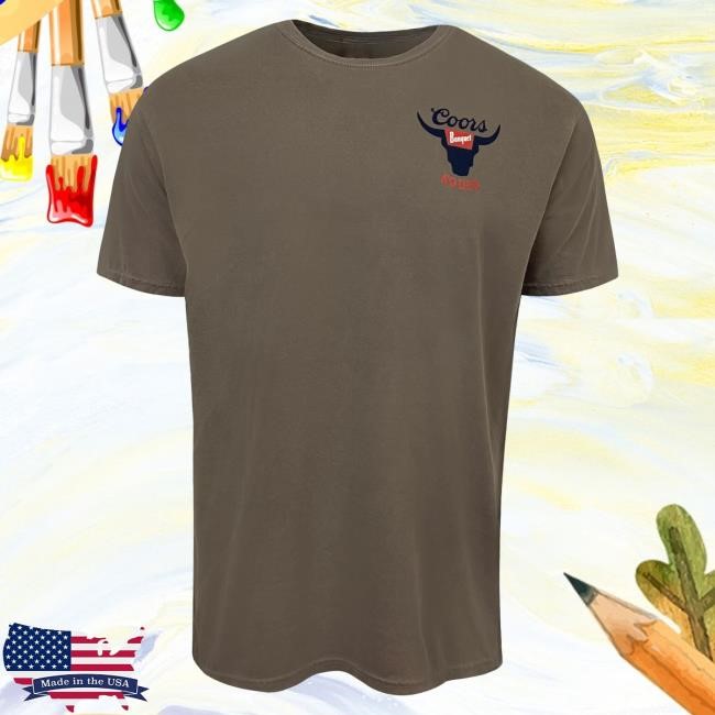 Official Coors Banquet Full Back Print Rodeo Top Shirt