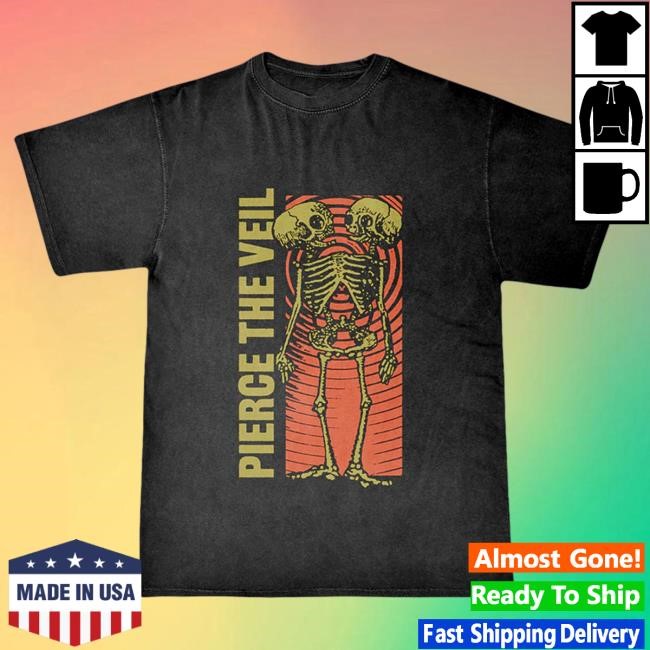Official Pierce The Veil Merch Store Black Conjoined Skeleton Popover Shirt Pierce The Veil Clothing Shop Ptv Merch