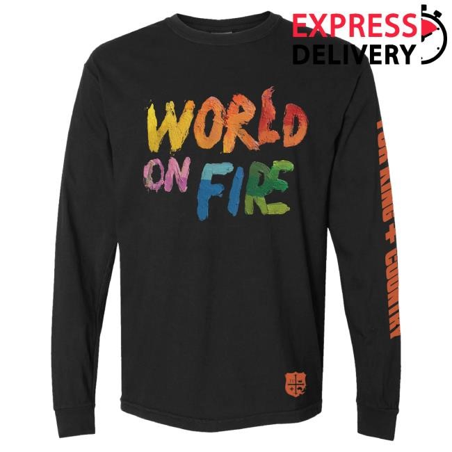 Official For King And Country World on Fire Long Sleeve Hot Shirt - Black