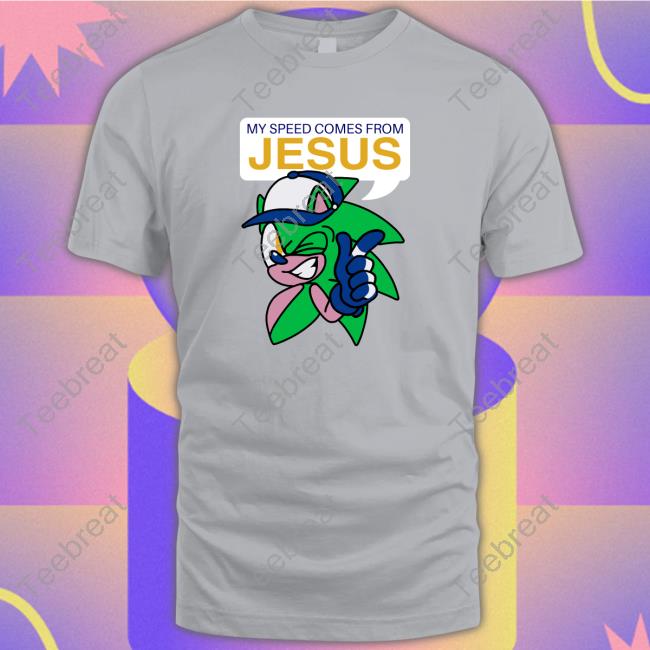 My Speed Comes From Jesus Hoodie Shark Robot
