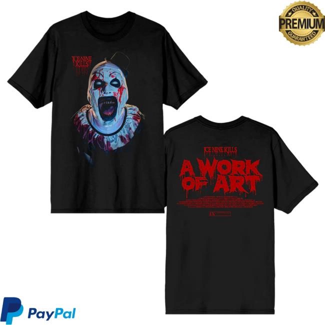 Terrifier Scream Tee Ice Nine Kills Venue Graphic Terrifier Scream Tee Silver Scream Con Event Gear