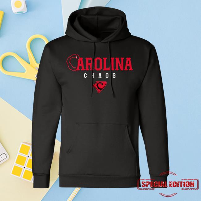 Official Premierlacrosseleague Merch Champion Carolina Chaos Wordmark Hoodie