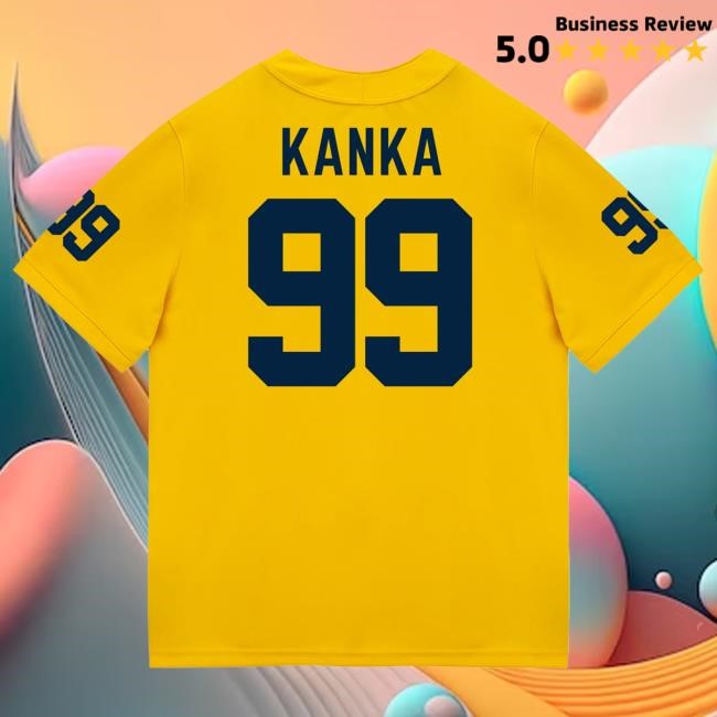 Michigan Wolverines #99 Bobby Kanka Student Athlete Maize Football Jersey T Shirt The M Den Shop