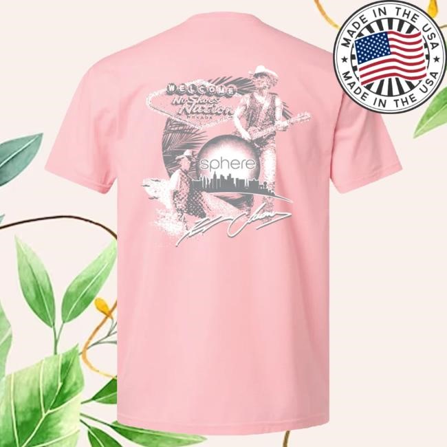 Official Kenny Chesney Store Palm Leaf Shirt - Heather Light Pink