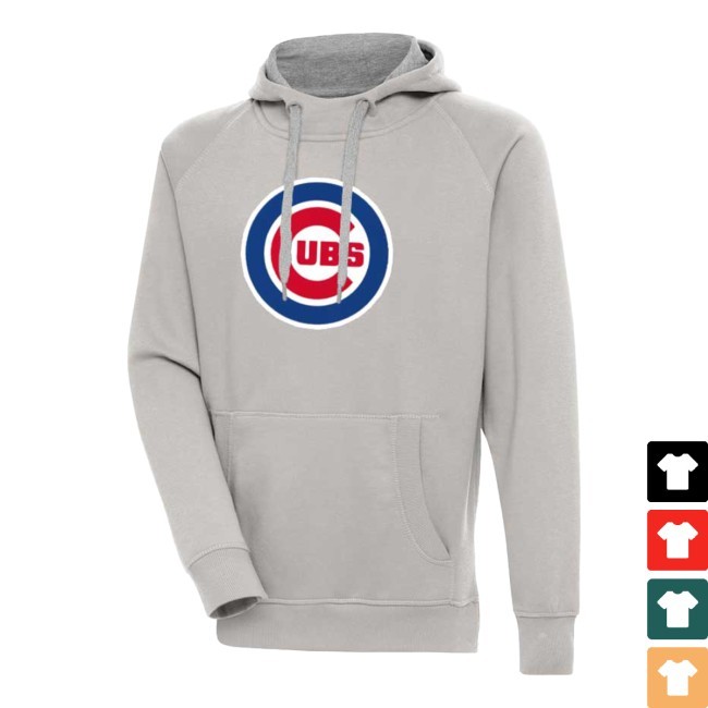 Chicago Cubs Grey Bullseye Victory Pullover New Hoodie
