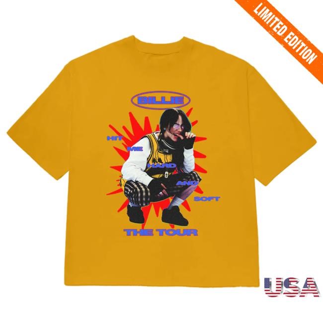 Heritage Color Burst Hit Me Hard And Soft The Tour Gold T-Shirt Style