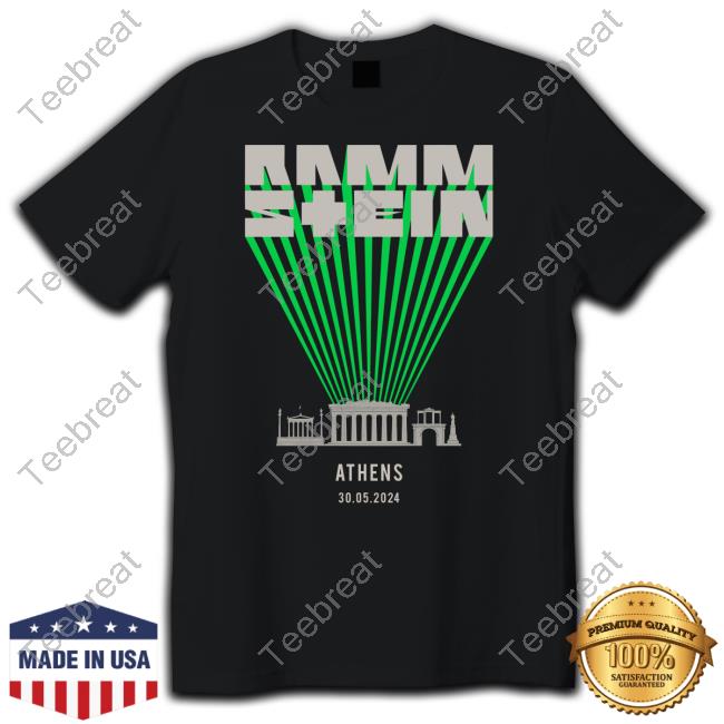 Official Rammstein Merch Europe Stadium Tour 2024 Athens Shirt