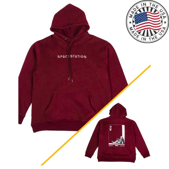 Official Ssg Merch Store Spacestation Gaming Spacestation X Halo Sadboi Maroon Popover Sweatshirt