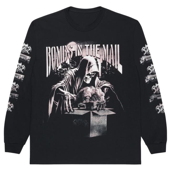 Official City Morgue Merch City Morgue Bombs In The Mail Tour Box LS Tee City Morgue Clothing