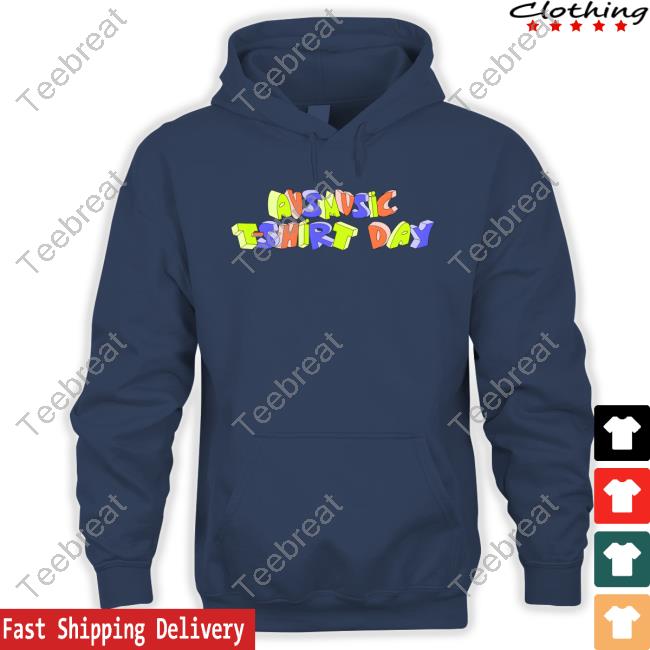 Official Ausmusic T-Shirt Day Unisex - 2023 Black Crewneck Sweatshirt
