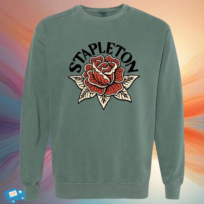 Stapleton Rose Crewneck Sweatshirt Shop The Chris Stapleton Official Store