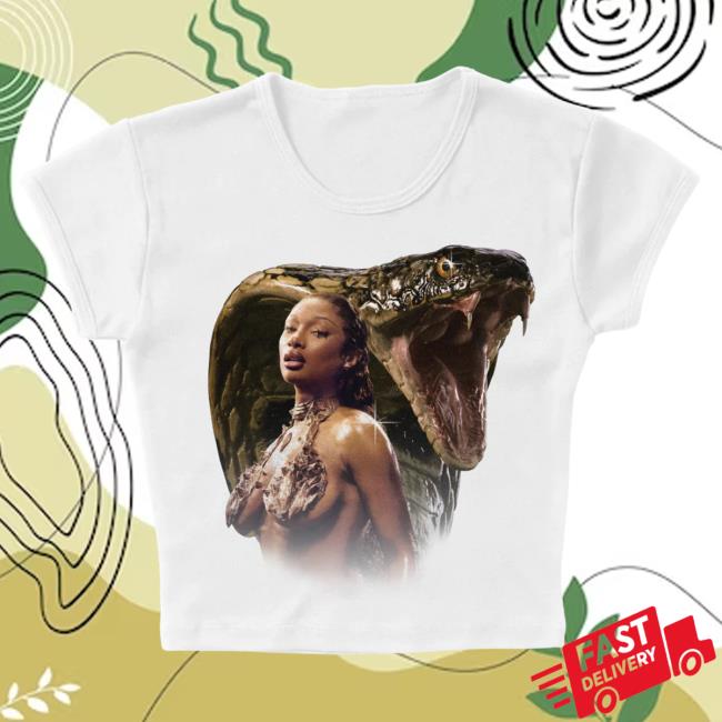 Official Megan Thee Stallion Merch Store Cobra Crop Top - White Shirt Megan Thee Stallion Clothing Shop MeganTheeStallion