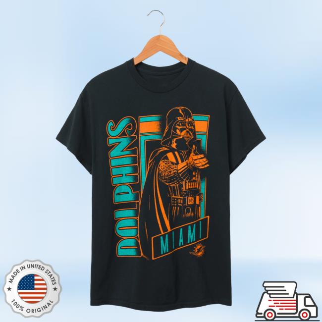Official Junk Food Apparel Clothing Store Shop Junkfoodclothing Miami Dolphins and the legendary Darth Vader Tshirt