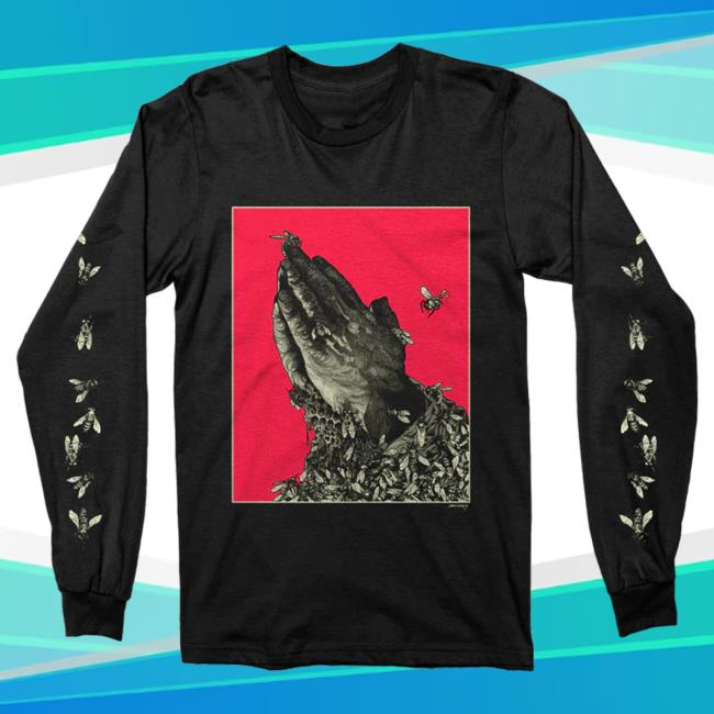 Official Death Wish Store Richey Beckett Richey Beckett "Worker Bees" Premium Black Long Sleeve Tees Deathwish Inc