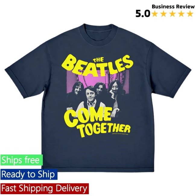 Soft Material Come Together Distressed Navy T-shirt The Beatles Heritage Wash Come Together Distressed Navy T-shirt The Beatles