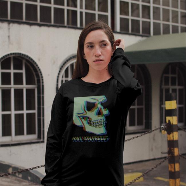Lpotl Last Podcast Merch Digital Skull Hail Yourself Shirt