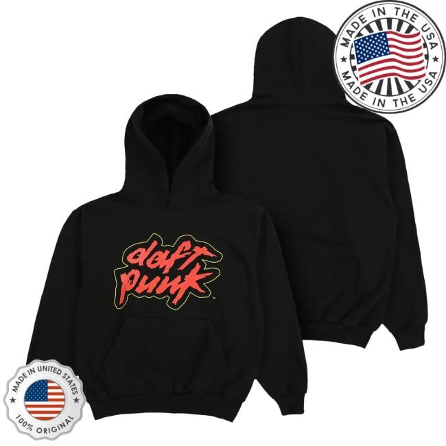 Classic Daft Punk Logo Black Sweatshirt Hoodie