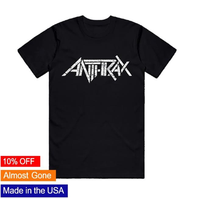 Anthrax Band Merch Black and White Vintage Logo New T-Shirt Anthrax Back Street Shop