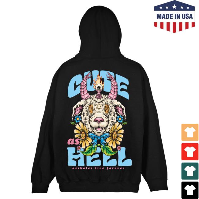 Official Linda Finegold Merch Store Cute As Hell Bunny Long Sleeve Tshirt Black Lindafinegold Shop