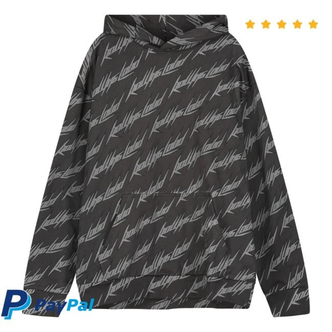 RL World Tour AOP Pointy Black Hoody Rolling Loud Shop