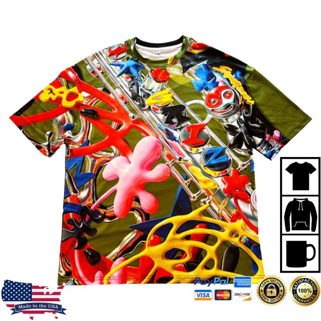 Official My Name Is Griz Merch Shop GRiZ SAXORiDDiM Peace Out All Over Print T Shirt MynameisGriz Store 3D Aop