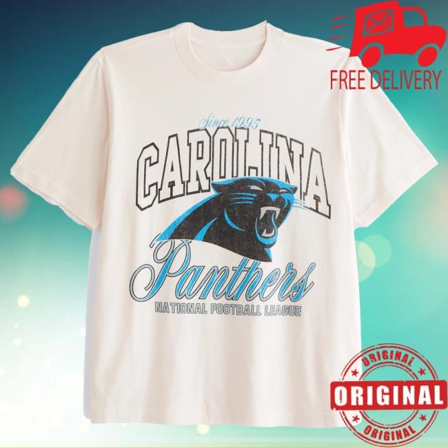 Official Abercrombie And Fitch Apparel Carolina Panthers Vintage-Inspired Graphic New Shirt NFL by Abercrombie