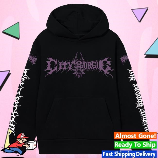 Official City Morgue Merch Revenge X City Morgue Metal Tour Sweaters Black/Purple City Morgue Clothing