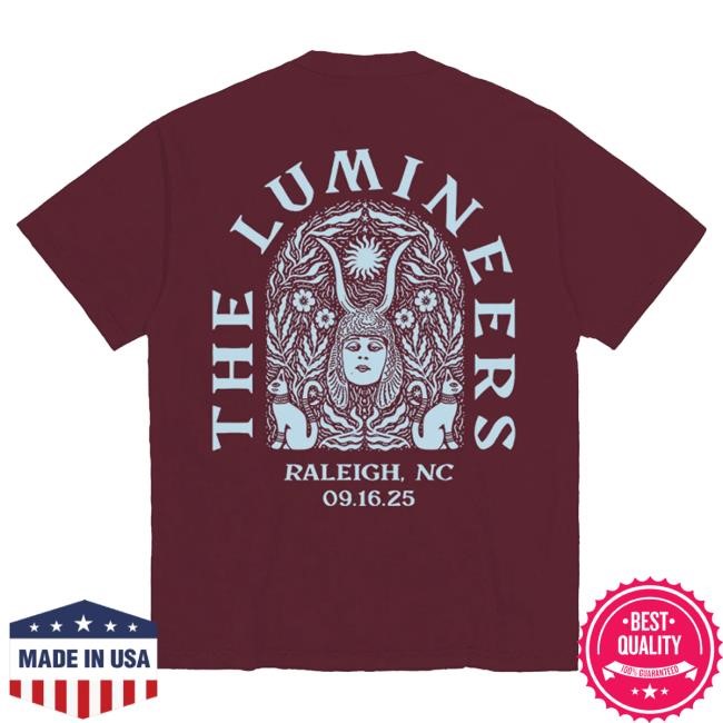 Official Lumineers Store The Lumineers Automatic September 16th Raleigh Event Tee