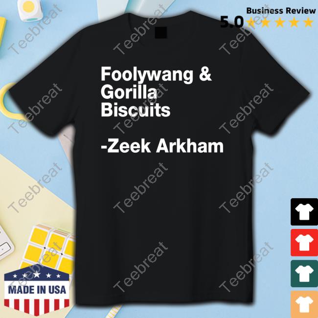 Official Foolywang & Gorilla Biscuits Zeek Arkham T Shirt